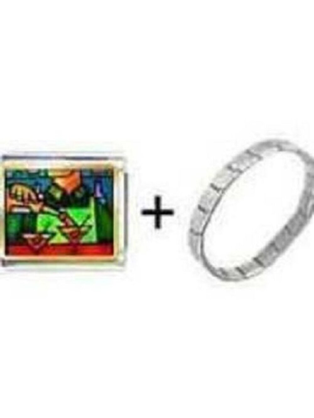Bracelet Italian charm Pouring Wine Photo